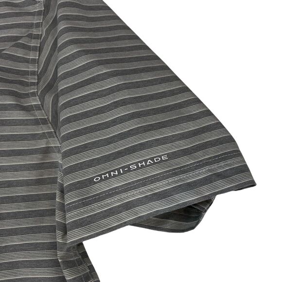 Columbia Shirt MensTall 2X Gray Twisted Creek Omni Shade Collared Button Down - Picture 9 of 14